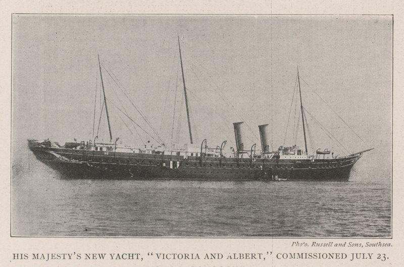 Seu Majestys New Yacht, Victoria e Albert, encomendado 23 de julho de English Photographer