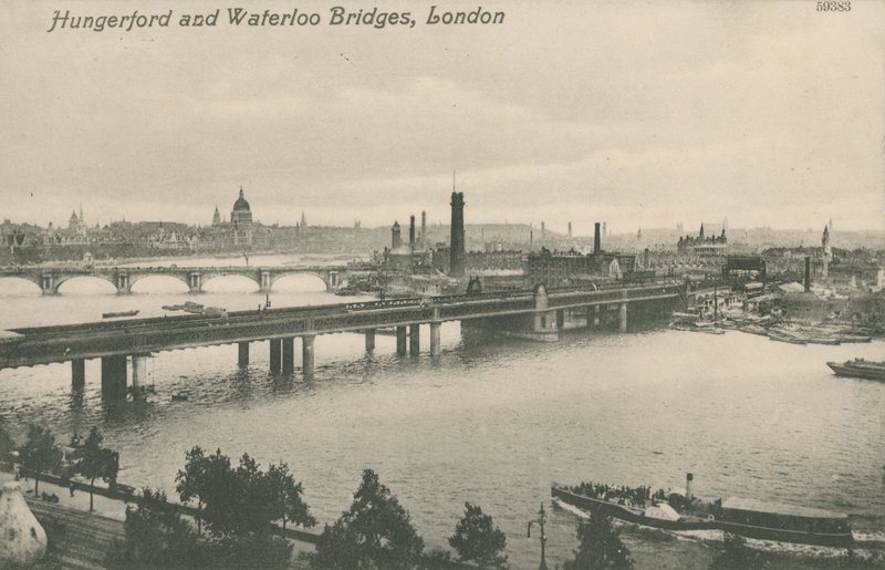 Hungerford e Waterloo Bridges, Londres de English Photographer
