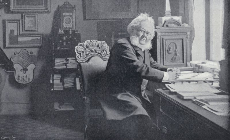Ibsen no seu Estudo (foto a p/b) de English Photographer