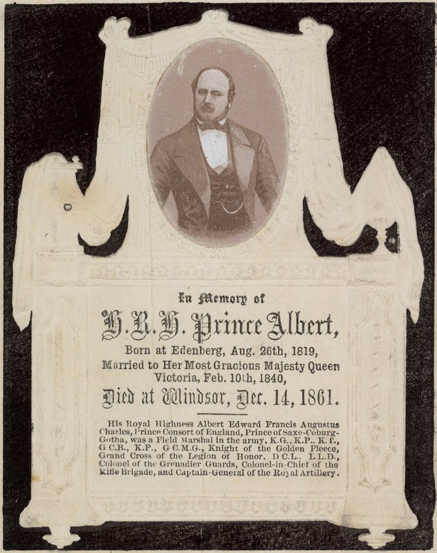 Em memória de Sua Alteza Real o Príncipe Albert de English Photographer