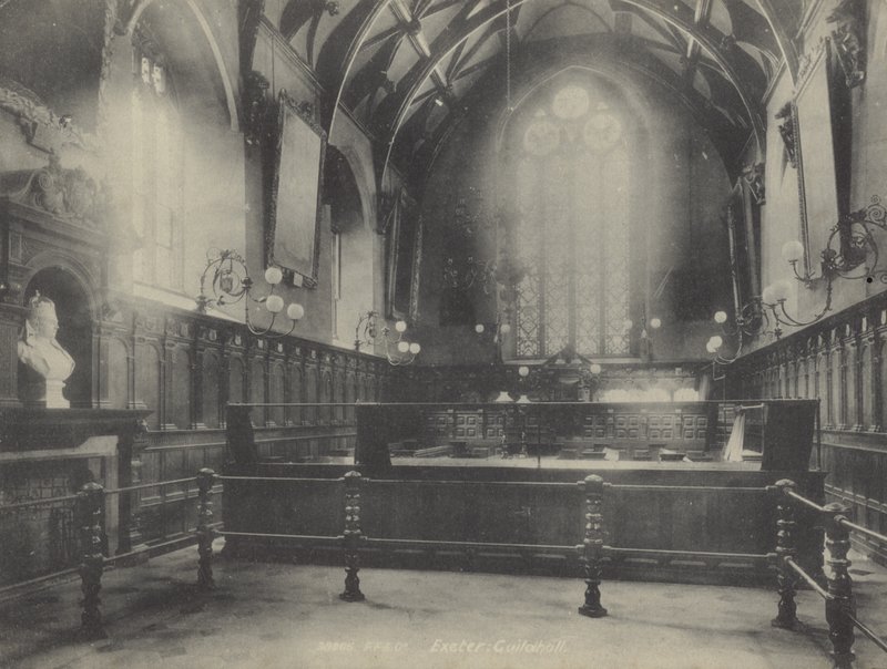 Interior, exeter, guildhall, devon de English Photographer