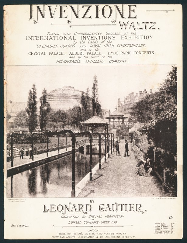 Invenzione Waltz, composta pela International Inventions Exhibitions, Kensington, 1885 de English Photographer
