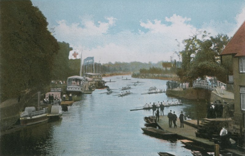 Isis, de Folly Bridge em Eights Week de English Photographer