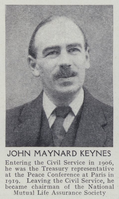 John Maynard Keynes (foto a p/b) de English Photographer