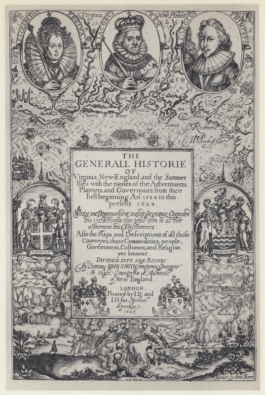 John Smith, The Generall Historie of Virginia, J Dawson para M Sparkes 1624 (foto a p/b) de English Photographer