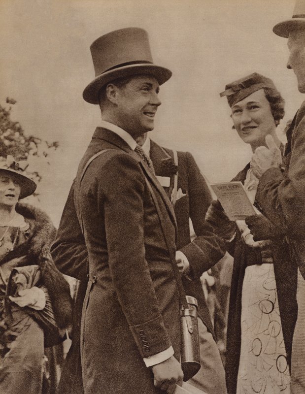 Rei Edward VIII e Sra. Simpson em Ascot de English Photographer