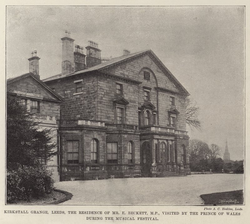 Kirkstall Grange, Leeds, a Residência do Sr. E Beckett, MP, visitada pelo Príncipe de Gales durante o Festival Musical de English Photographer