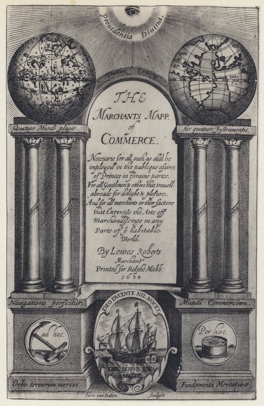 L Roberts, The Merchants Mapp of Commerce, R Mabb 1638 (foto a p/b) de English Photographer