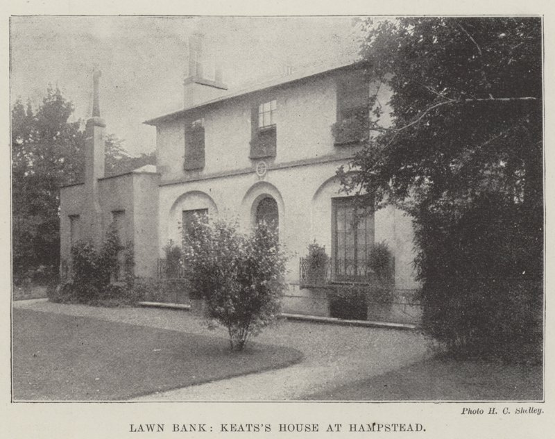 Banco do gramado, casa de Keatss em Hampstead de English Photographer