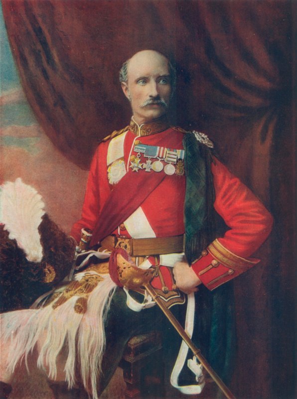 Tenente-General Sir George White, no uniforme do Coronel dos Highlanders de Gordon de English Photographer