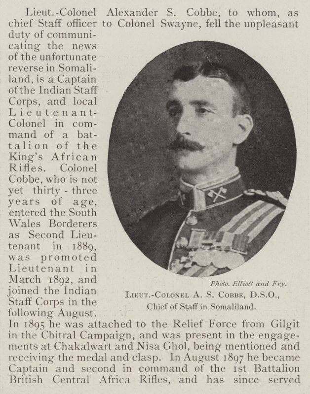 Tenente-Coronel AS Cobbe, DSO, Chefe do Estado-Maior da Somalilândia de English Photographer