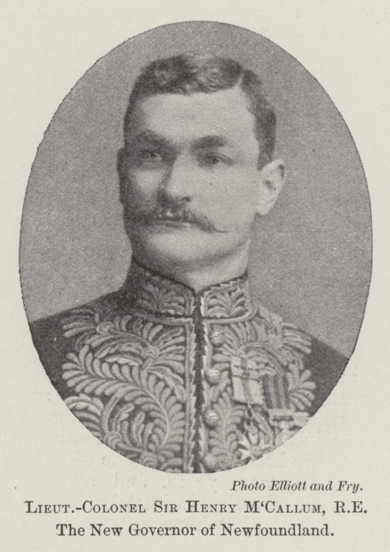 Tenente-Coronel Sir Henry MCallum, RE, o Novo Governador da Terra Nova de English Photographer