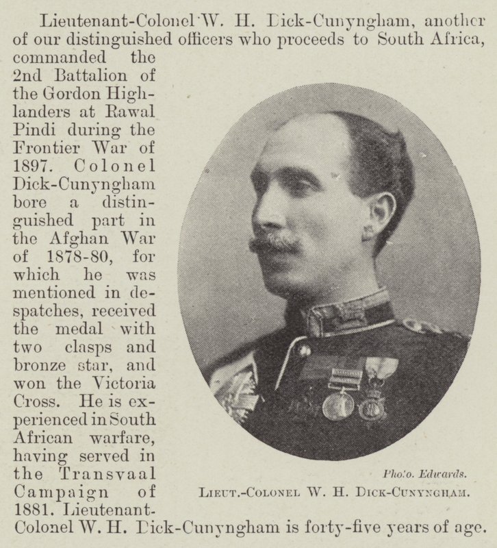 Tenente-Coronel WH Dick-Cunyngham de English Photographer