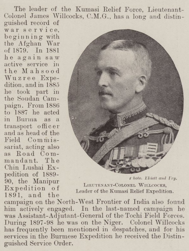 Tenente-Coronel Willcocks, Líder da Expedição de Socorro Kumasi de English Photographer