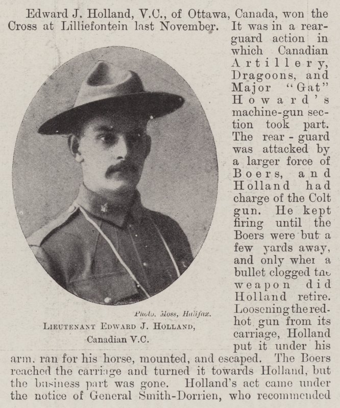 Tenente Edward J Holland, canadense VC de English Photographer