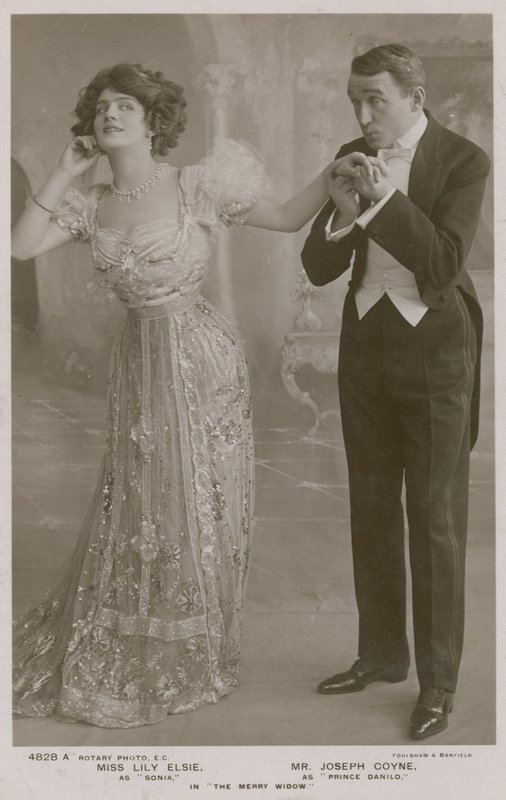 Lily Elsie e Joseph Coyne em The Merry Widow de English Photographer
