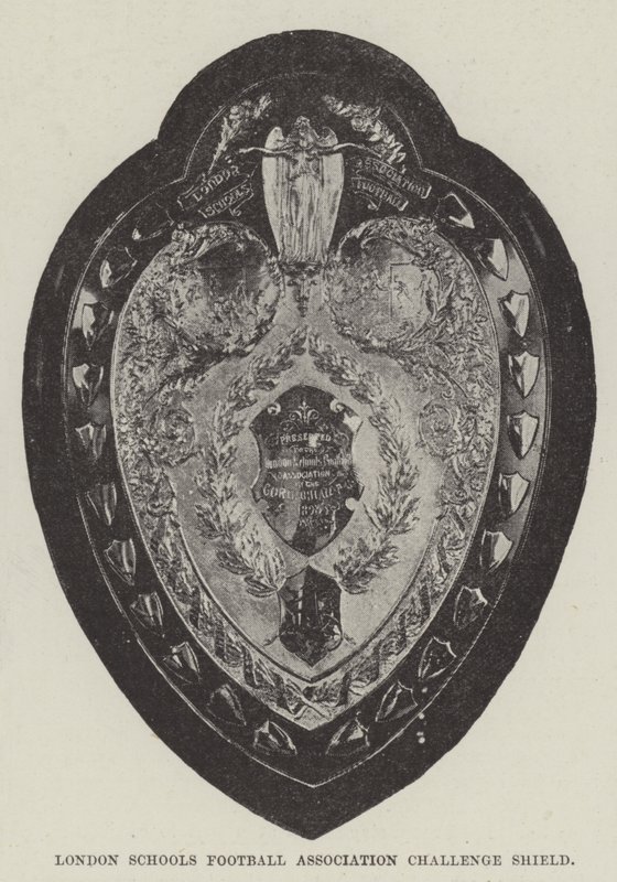 Escudo de desafio de associação de futebol de escolas de Londres de English Photographer