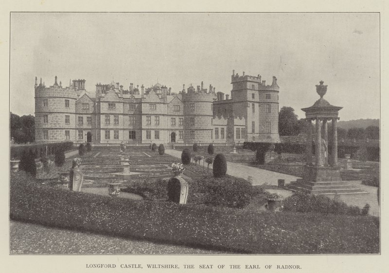 Castelo de Longford, Wiltshire, o assento do conde de Radnor de English Photographer