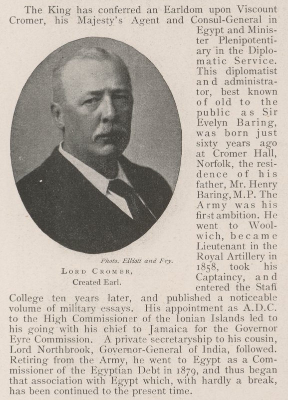 Lorde Cromer, Earl Criado de English Photographer