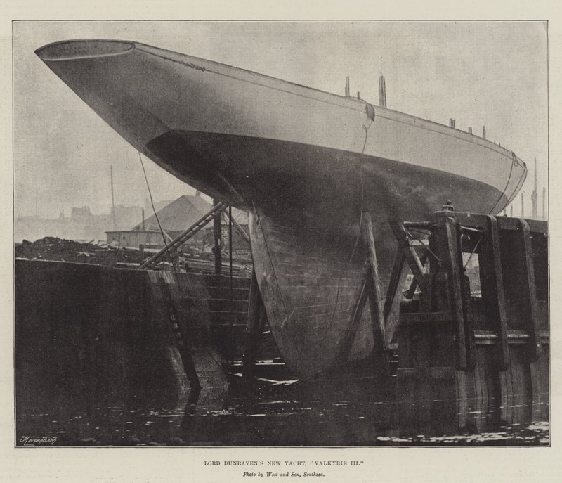 Senhor Dunravens New Yacht, Valkyrie III de English Photographer