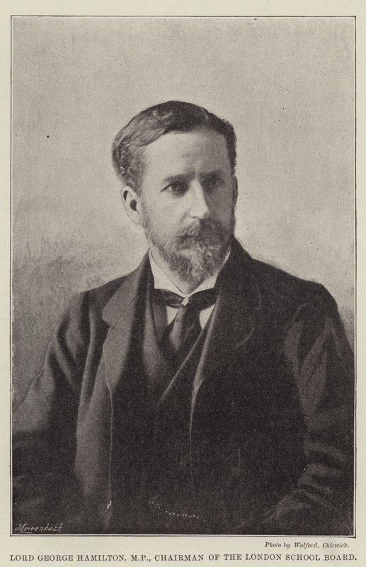 Lord George Hamilton, MP, Presidente do London School Board de English Photographer