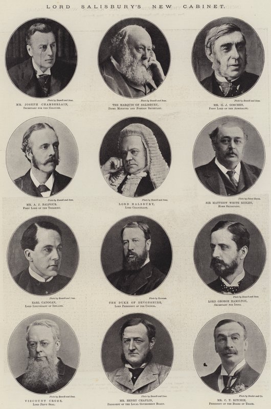 Lord Salisbury Novo Gabinete de English Photographer