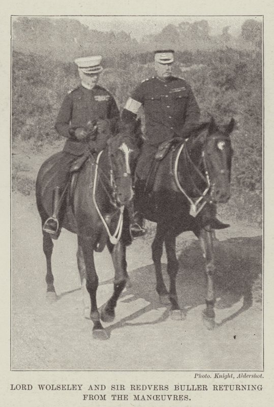 Lord Wolseley e Sir Redvers Buller retornando das Manobras de English Photographer