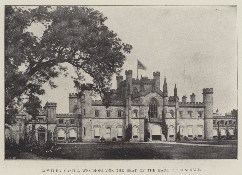 Castelo Lowther, Westmorland, o assento do conde de Lonsdale de English Photographer