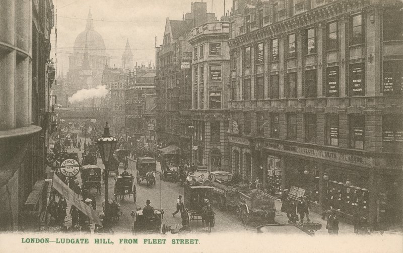 Ludgate Hill da Fleet Street, Londres de English Photographer