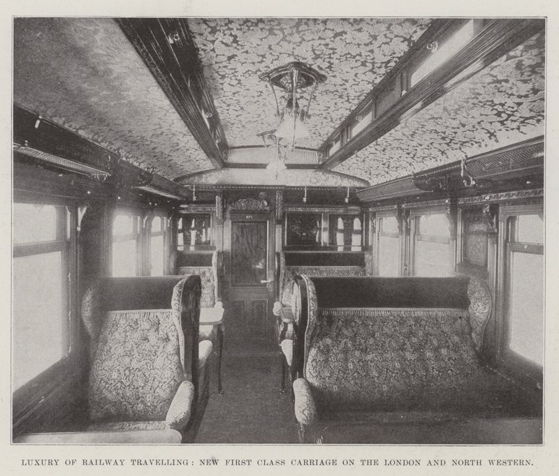 Luxo da viagem de trem, novo transporte de primeira classe na Londres e no noroeste de English Photographer