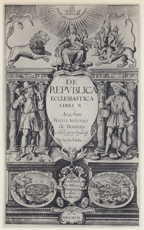 M A de Dominis, De republica ecclesiastica, G Norton e J Bill 1617 (foto a p/b) de English Photographer