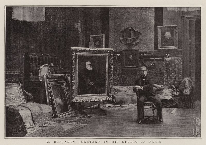 M Benjamin Constant em seu estúdio em Paris de English Photographer
