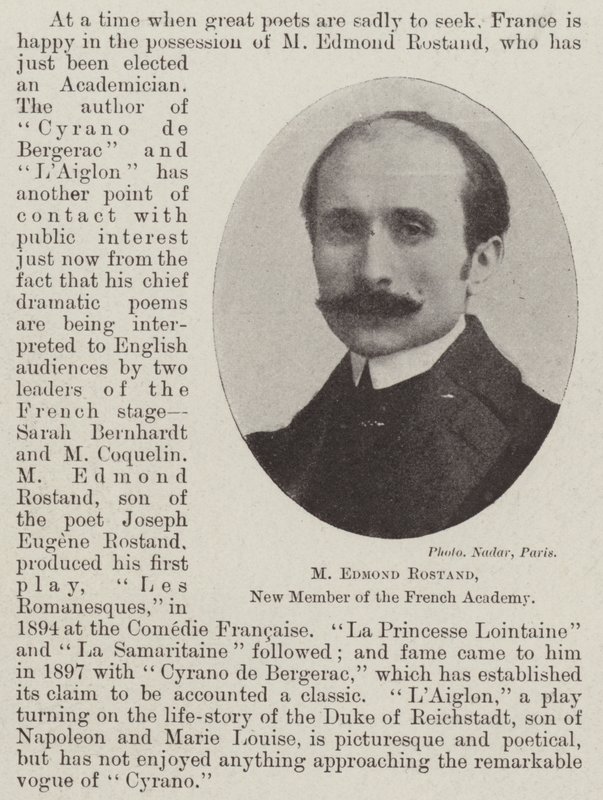 M Edmond Rostand, novo membro da Academia Francesa de English Photographer