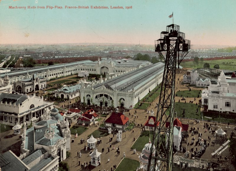 Salões de máquinas de Flip-Flap, a grande cidade branca, Londres de English Photographer