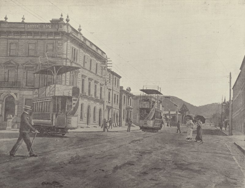 Macquarie Street, olhando da catedral, Hobart de English Photographer