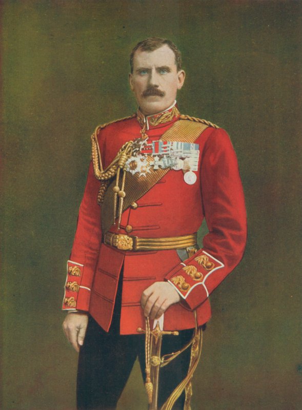 Major-General Hector A. MacDonald. Comandando a 3ª Brigada (Highland) com Lord Methuen de English Photographer