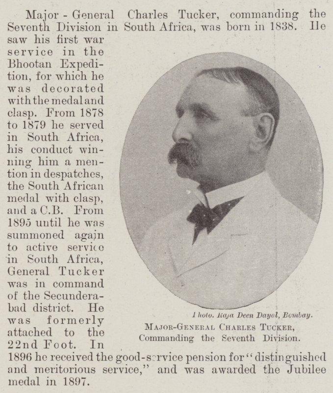 Major-General Charles Tucker, comandando a Sétima Divisão de English Photographer