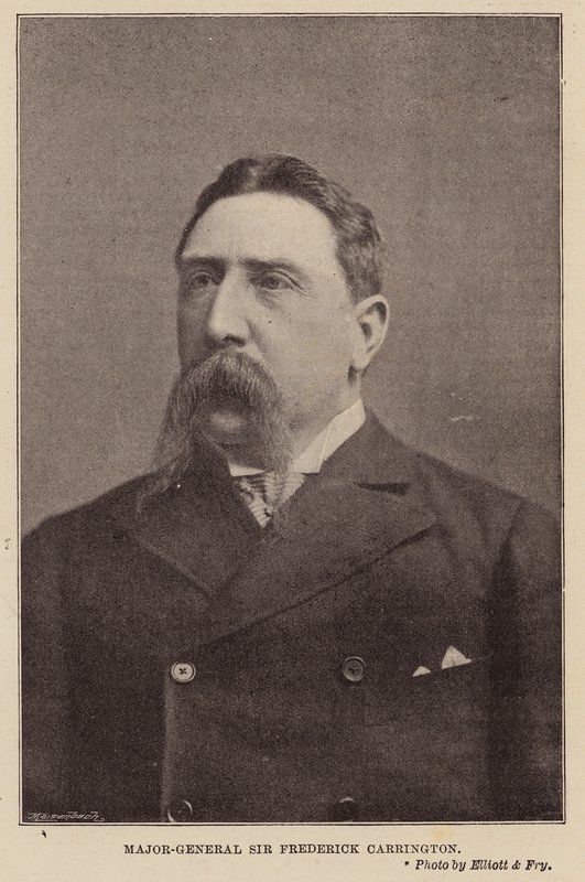 Major-General Sir Frederick Carrington (foto p/b) de English Photographer