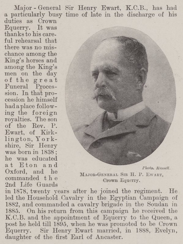 Major-General Sir HP Ewart, Crown Equerry de English Photographer