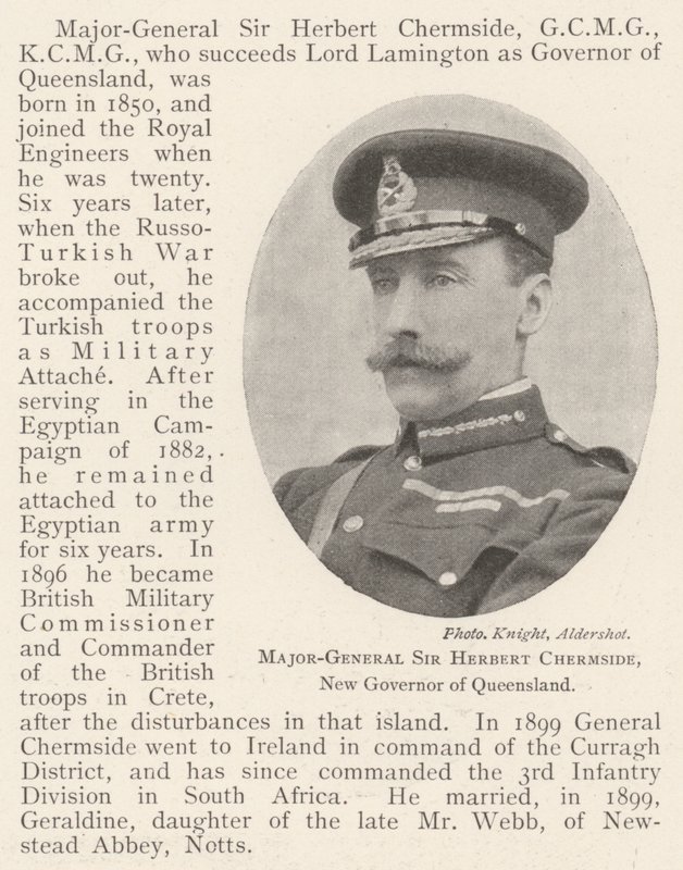 Major-General Sir Herbert Chermside, Novo Governador de Queensland de English Photographer