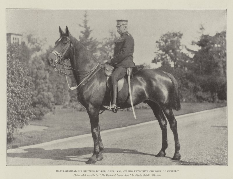 Major-General Sir Redvers Buller, GCB, VC, em seu carregador favorito, jogador de English Photographer
