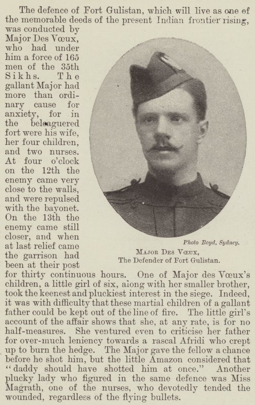 Major Des Voeux, o Defensor do Forte Gulistan de English Photographer