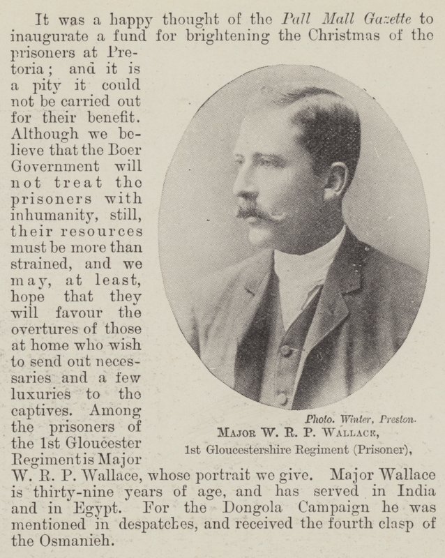 Major WRP Wallace, 1º Regimento de Gloucestershire (Prisioneiro) de English Photographer