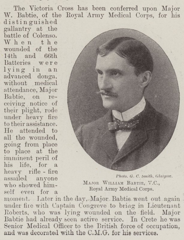 Major William Babtie, VC, Corpo Médico do Exército Real de English Photographer