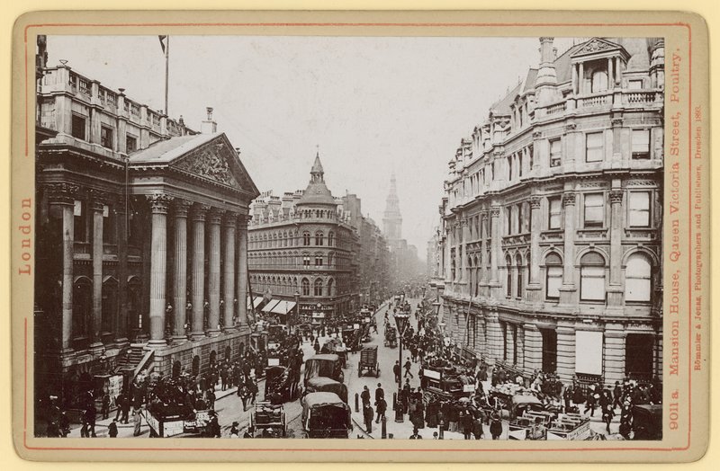Mansion House, Queen Victoria Street, Aves de capoeira, Londres de English Photographer