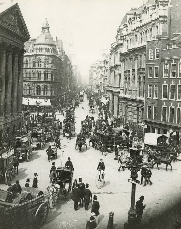 Mansion House e Cheapside, Londres, c 1900 de English Photographer