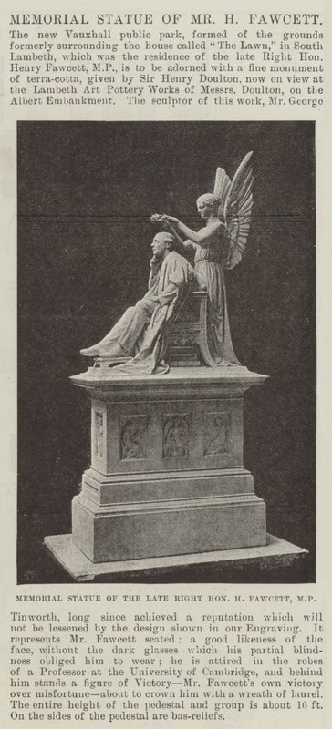 Estátua Memorial do Sr. H Fawcett de English Photographer