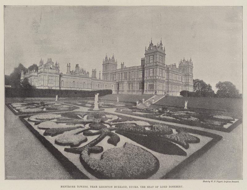 Mentmore Towers, perto de Leighton Buzzard, Buckinghamshire, a sede do Senhor Rosebery de English Photographer