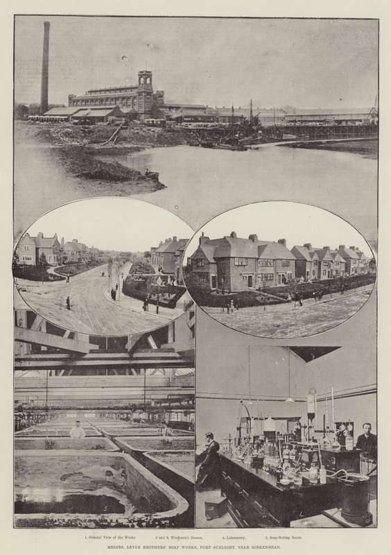Messers Lever Brothers Obras de sabão, Port Sunlight, perto de Birkenhead de English Photographer