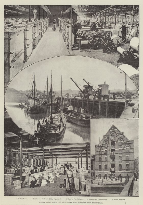 Messers Lever Brothers Obras de sabão, Port Sunlight, perto de Birkenhead de English Photographer